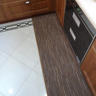 华德地毯 厨房毯橱柜飘窗卧室门口可定制地毯条纹吸水防滑TPE底