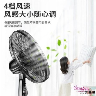 大风力可遥控电扇宿舍小型台式 电风扇落地家用静音立式 强力摇头扇
