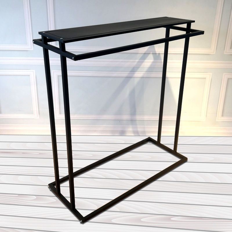 服装店中岛架展示架男女装衣架双排中间货架双杠侧挂落地式挂衣架