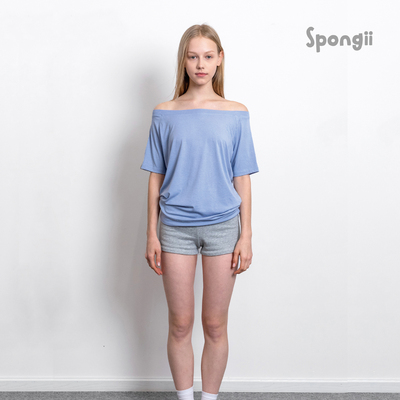 平肩宽松短袖休闲设计