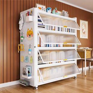 (活动价）纳钢制柜带门儿置童书书架一体靠墙防尘储物柜落地物架