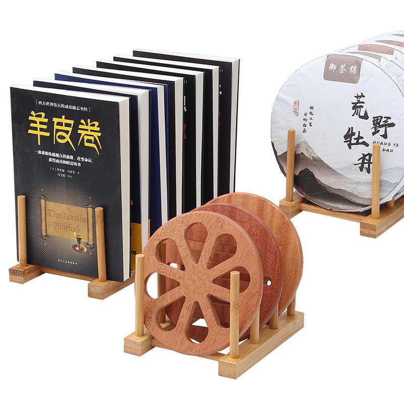 厨房碗碟架创意杯架超市展示置物收纳架刻字简约竹制碗盘沥水架