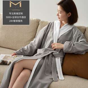 {活动价}双层万豪民宿w酒店客房w字母浴袍SPA美容美体灰色香槟色