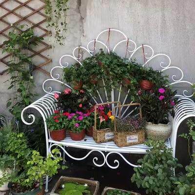 (活动价）铁艺双饰人台椅长凳花园别墅院庭装休闲椅户外阳公园靠