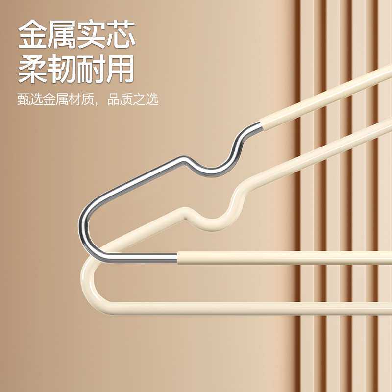 浸塑衣架家用挂衣无痕防滑不起包成人晾衣学生宿舍加粗加厚衣撑子
