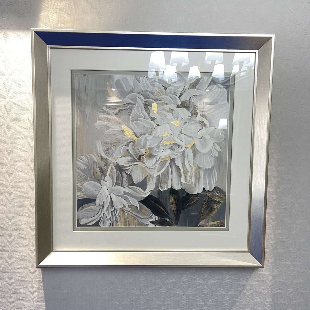 {活动价}现代简约美式客厅装饰画沙发墙挂画餐厅背景植物花卉牡丹图片