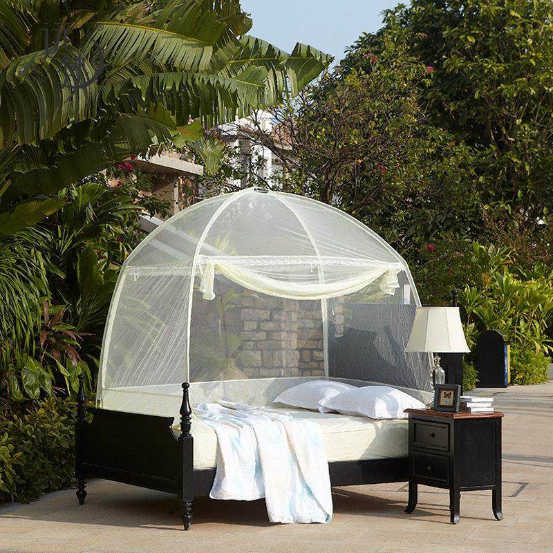 远梦蒙古包防掉床蚊帐三门1.51.8床防摔蚊帐全底典雅型时尚蚊帐,床上用品,蚊帐,淘宝优惠券,粉丝福利购,淘宝优惠卷