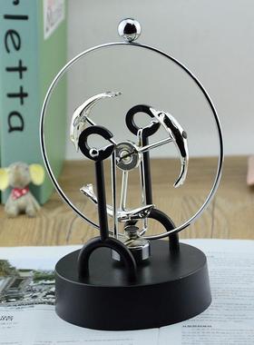 网红减压玩具圆形旋转永动仪创意电磁摇摆器混沌摆办公室桌面摆件