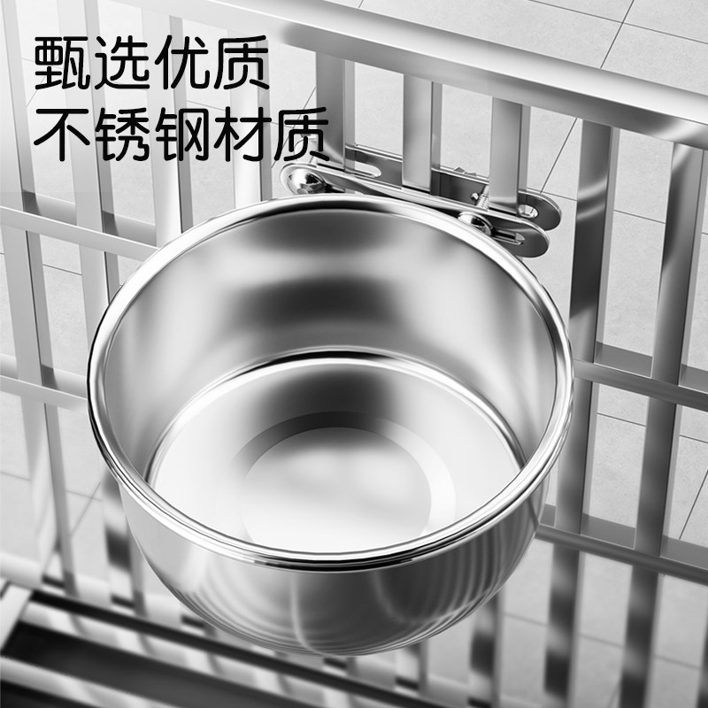 狗盆狗狗食盆宠物狗饭碗不锈钢悬挂式猫水碗防打翻小狗喝水碗饭盆