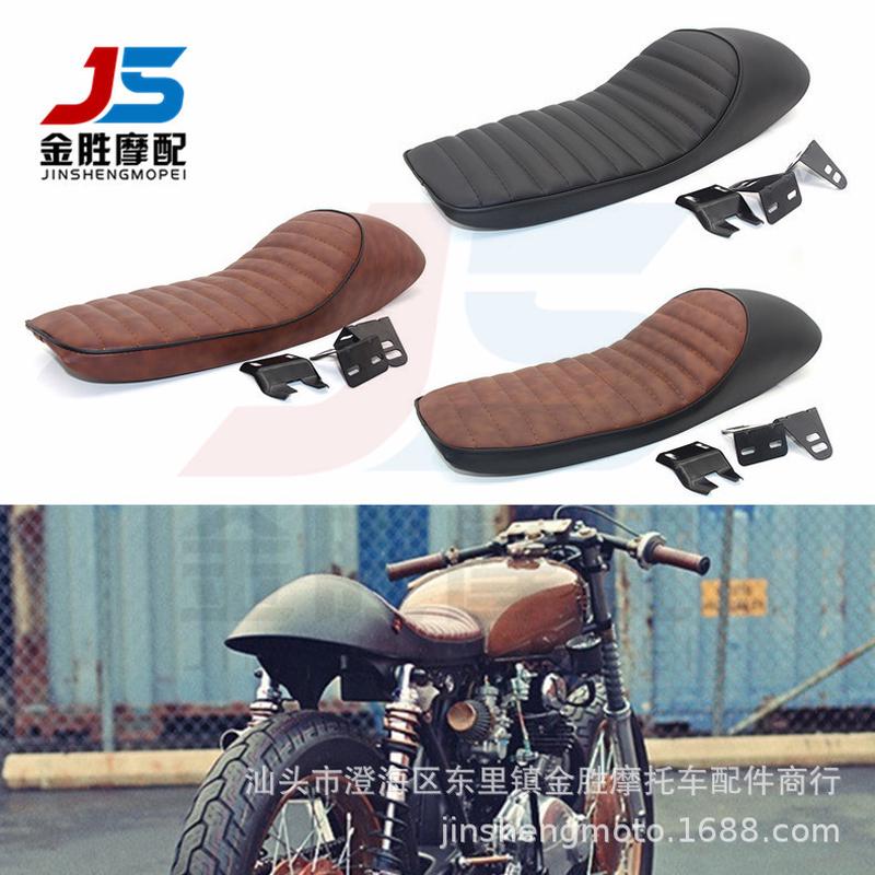 摩托车改装坐垫 毛毛虫 驼峰座垫 加长版座包 Cafe复古座包