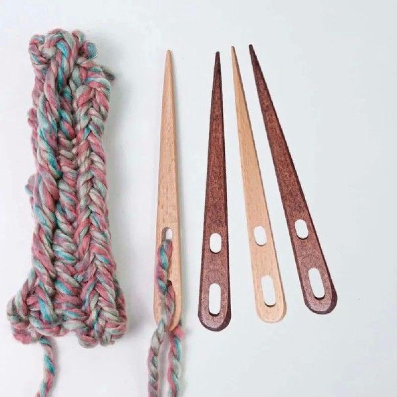 2/4Pcs DIY Large Eye Sewing Needle Crafts Tapestry Wooden
