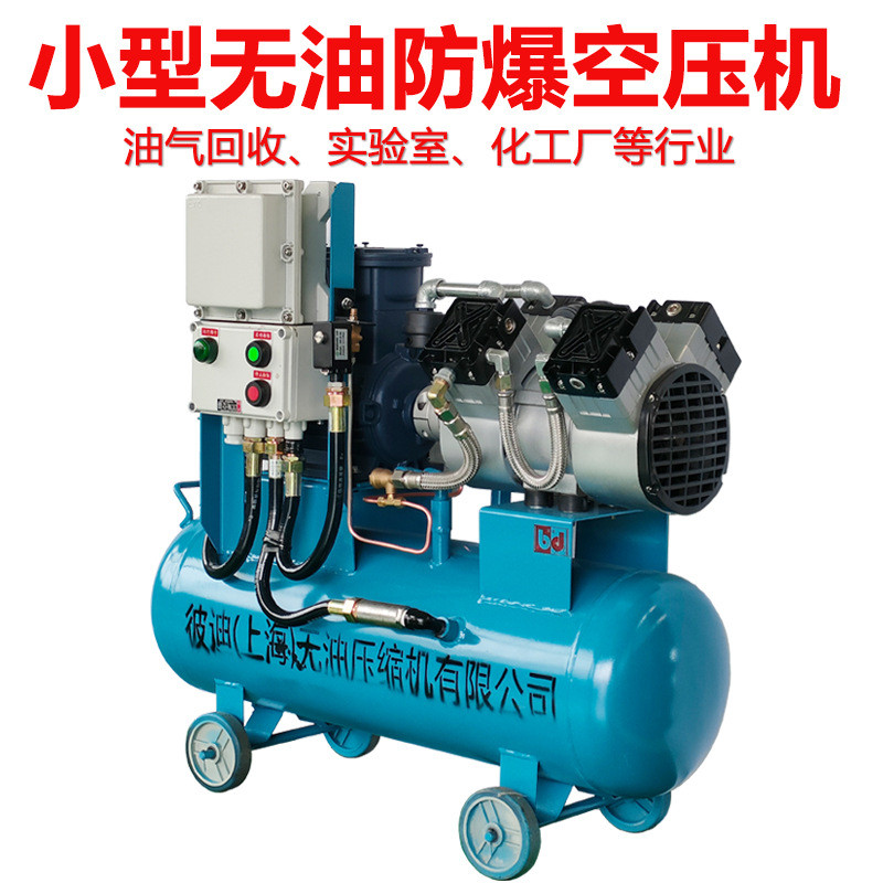 全无油防爆空压机小型静音气泵油气回收煤矿油田化工空气压缩机