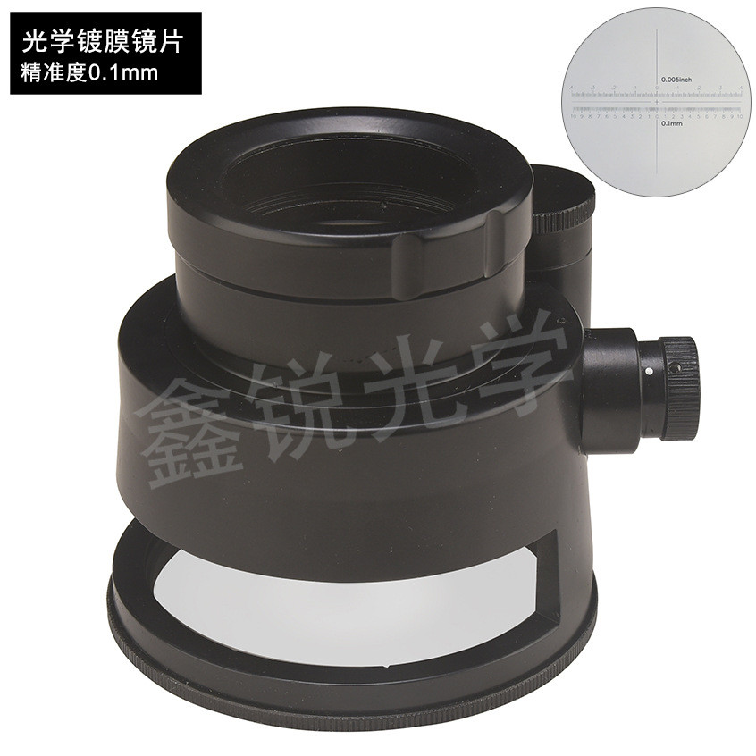 日本 10倍台式可调带LED灯刻度放大镜/显微镜测量精度0.1珠宝鉴定