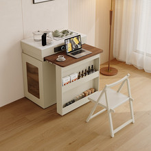 2025新款小户型餐厅折叠岛台餐桌一体式家用可伸缩厨房导台加餐台