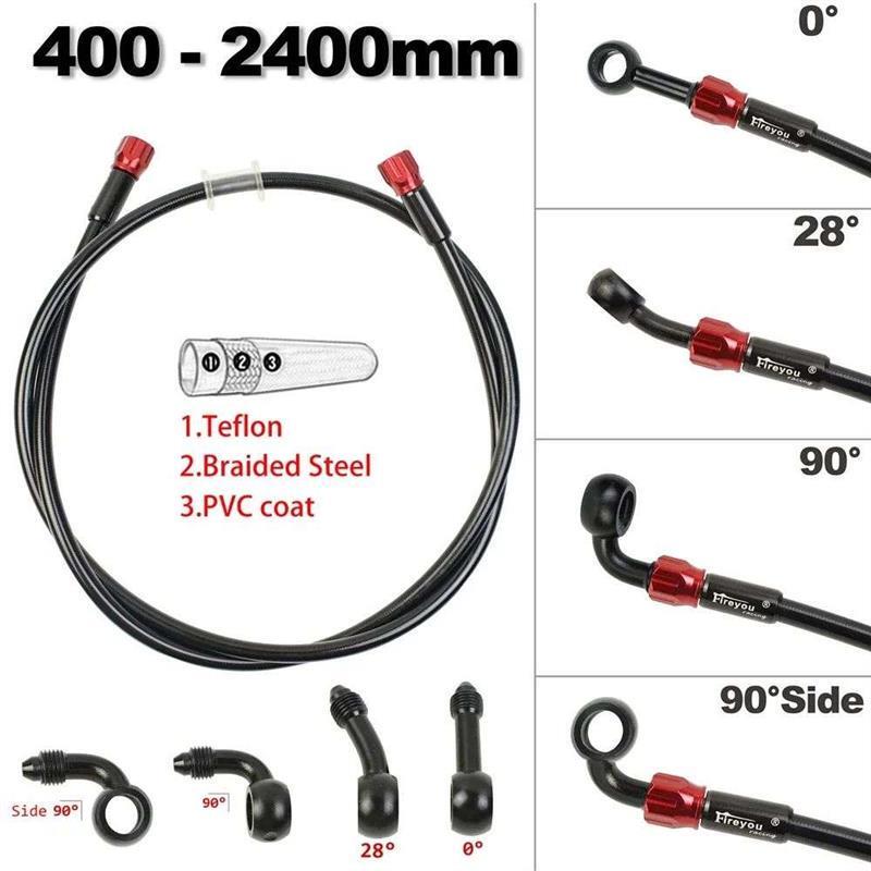 Motorcycle Brake Hose Dirt Bike Braided Steel Hydraulic Rein