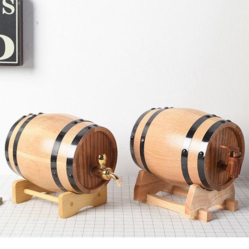 厂家1L供橡木小酒桶现货速发铁制水龙头实木自酿酒红酒桶威士忌桶