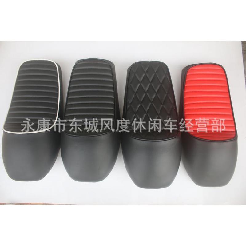 53cm长度驼峰款CG125摩托车坐垫 复古改装 Cafe复古座包 带卡扣