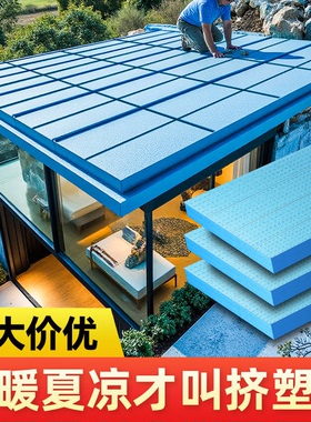 挤塑板保温板xps高密度阳光房顶2公分b1级阻燃地暖防火隔热泡沫板