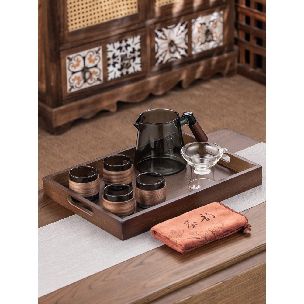 新款大容量公道杯加厚玻璃大号分茶器过滤网一体茶海功夫茶具套装