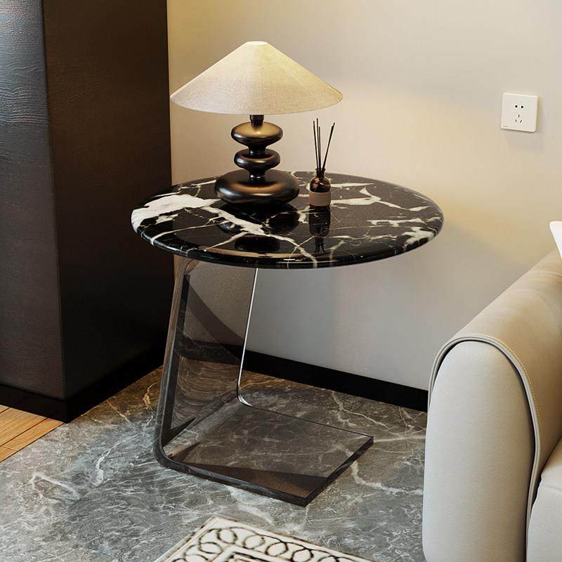 极简岩板小圆茶几家用客厅沙发小边几卧室阳台小圆桌轻奢高级角几,住宅家具,角几/边几,淘宝优惠券,粉丝福利购,淘宝优惠卷