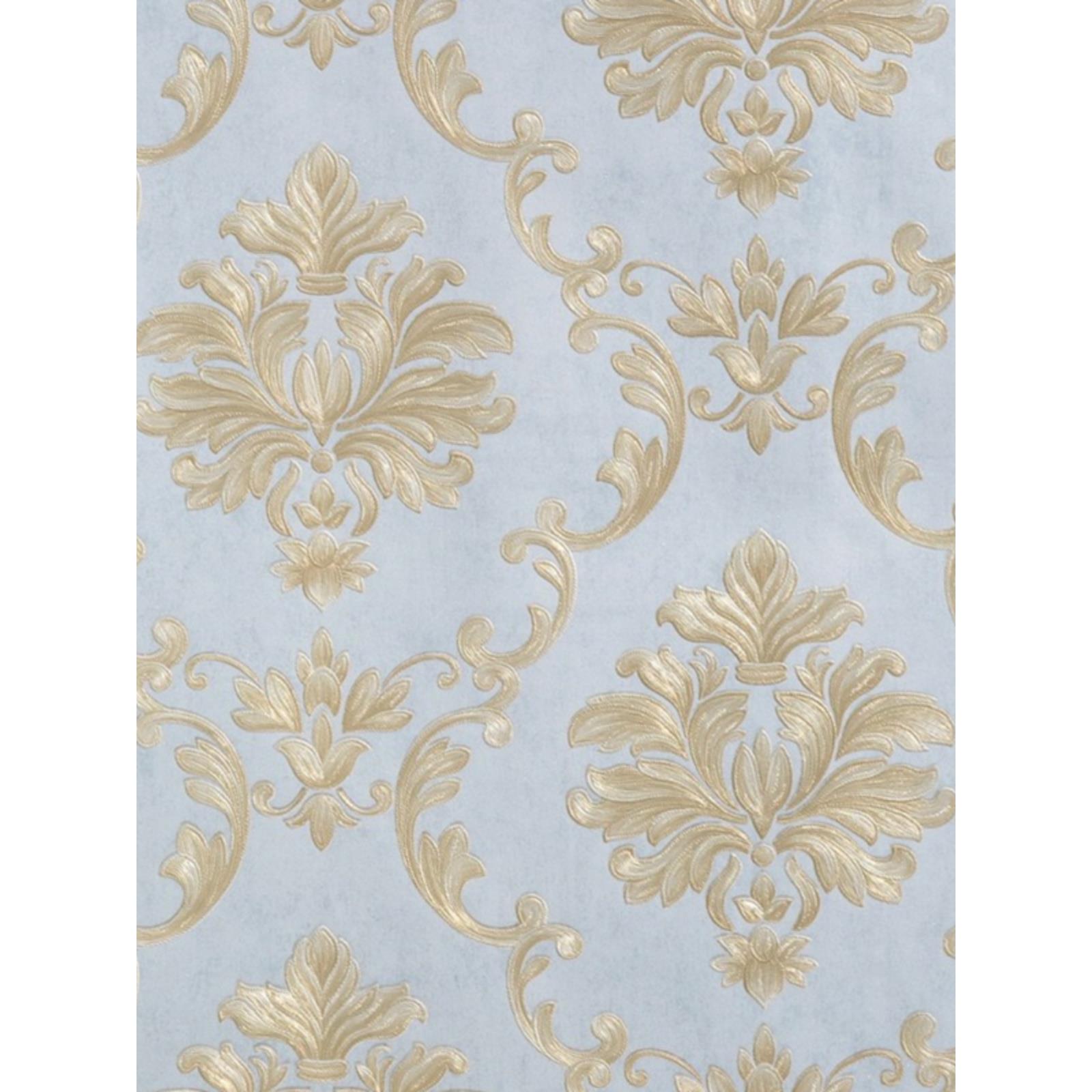 3D立体可访问豪华风格浅蓝色简单的欧洲壁纸米色淡黄色覆古欧洲大