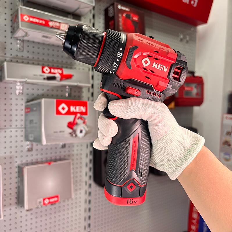 KEN锐奇7316X无刷电钻16v锂电钻扭力高性价比新款小钢砲热销