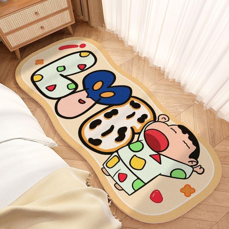 蜡笔小新卧室床边毯客厅羊绒地垫衣帽间可爱卡通飘窗垫子儿童地毯