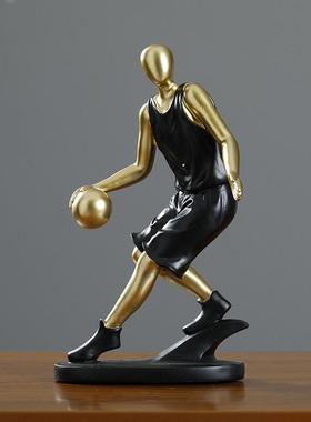 摆件简约现代创意电视柜书房酒柜装饰品摆设篮球运动员树脂工艺品