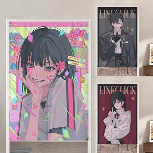 定制卡通动漫时光人门帘隔断窗家用卧室半帘宿舍隐私遮挡帘子