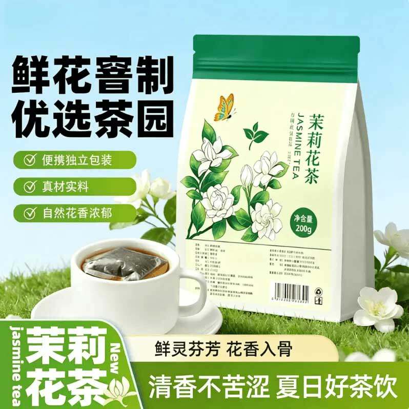 茉莉花茶独立小包装袋泡茶清香鲜爽冷泡热泡花草茶办公便携下午茶