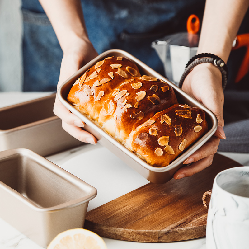 碳钢吐司盒磅蛋糕模具450g不粘面包长方形磨具家用烤箱烘焙工具做