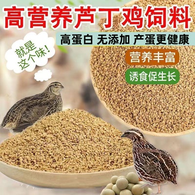鹌鹑芦丁鸡饲料产蛋专用雏鸡卢丁小鸡下蛋育雏食粮开口料全价料