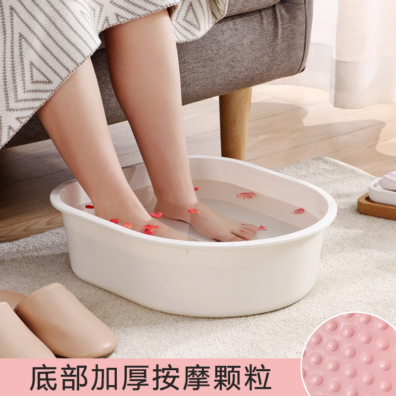 脚底按摩足浴盆塑料加厚带按摩洗脚盆泡脚带按摩浴室洗脚盆桶