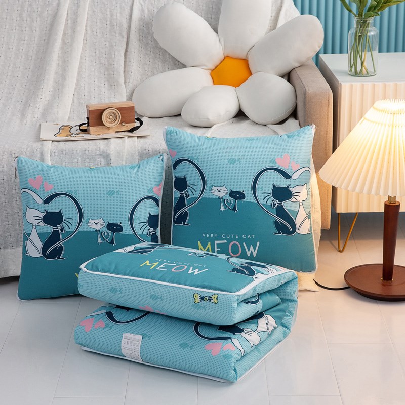 加厚抱枕被子两用二合一折叠汽车载枕头被办公室午睡毯子沙发靠枕