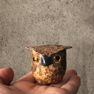 纯手工民间工艺鸳鸯笋壳笋皮编制鸭子猫头鹰竹编茶宠摆件居家饰品