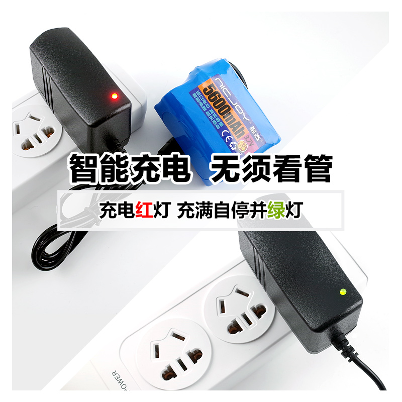 耐杰4.2/8.4/12.6/16.8V锂电池充电器 12聚合物18650组智能1A电源