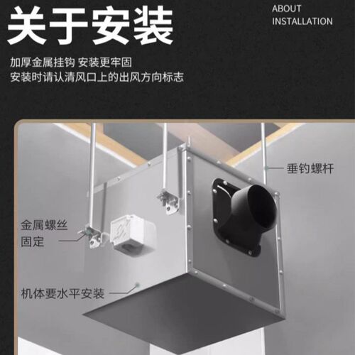 皖灵新风系统换气机管道送风机家用新风机棋牌室排烟机KTV换气扇