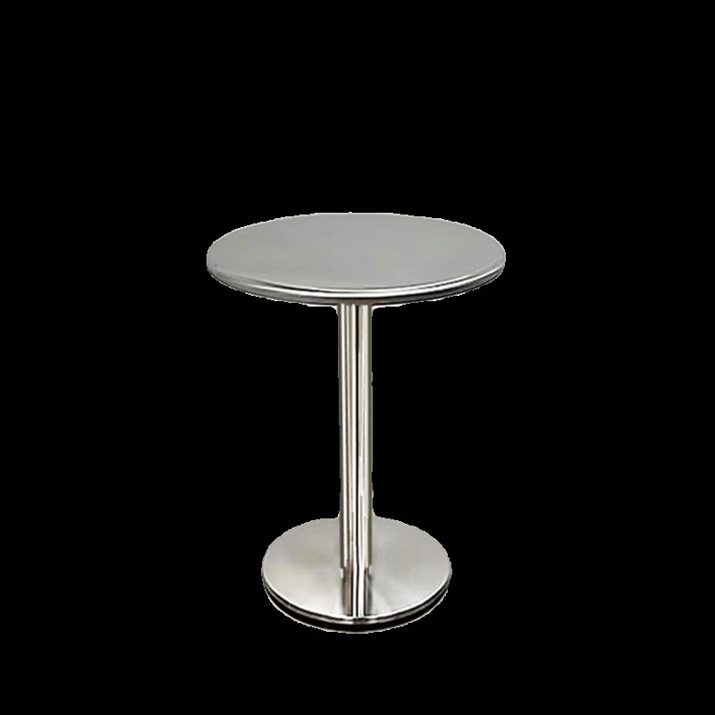 不锈钢小圆桌子网红咖啡厅奶茶汉堡甜品蛋糕店酒吧工业风餐桌商用