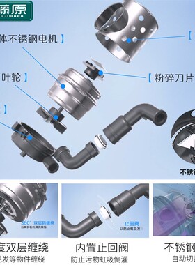 藤原污水提升泵地下室提升器马桶泵粉碎泵家用全自动切割式排污泵
