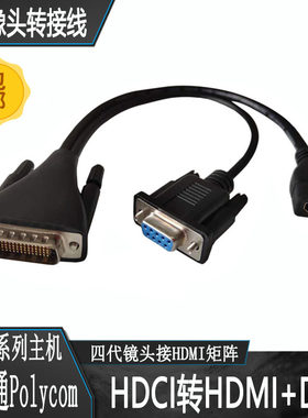 Polycom宝利通四代镜头Group系列主机 HDCI转HDMI+DB9转换器矩阵