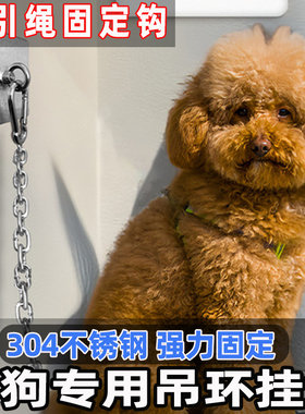户外宠物狗牵引绳固定挂钩阳台庭院晾衣外墙吊环挂钩免打孔固定器