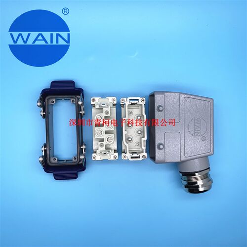 WAIN重载连接器唯恩航空插头 80A HK-004/02-MF 大电流 4芯4针4孔