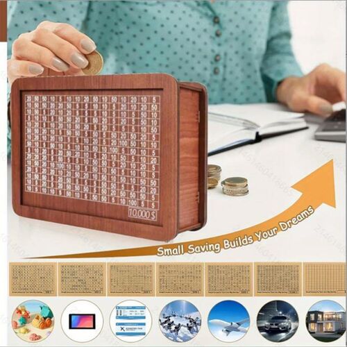 木质复古存钱储蓄罐 宫殿城堡存钱罐Money Box with Counter