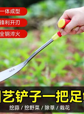 挖野菜的小铲子挖蒜神器不锈钢挖土园艺种菜移苗养花除草专用工具