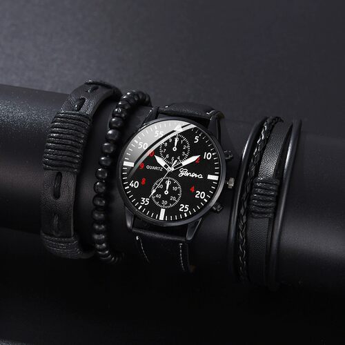 男士时尚皮带手表复古简约男表情人节送男友礼物帅气男款时尚腕表
