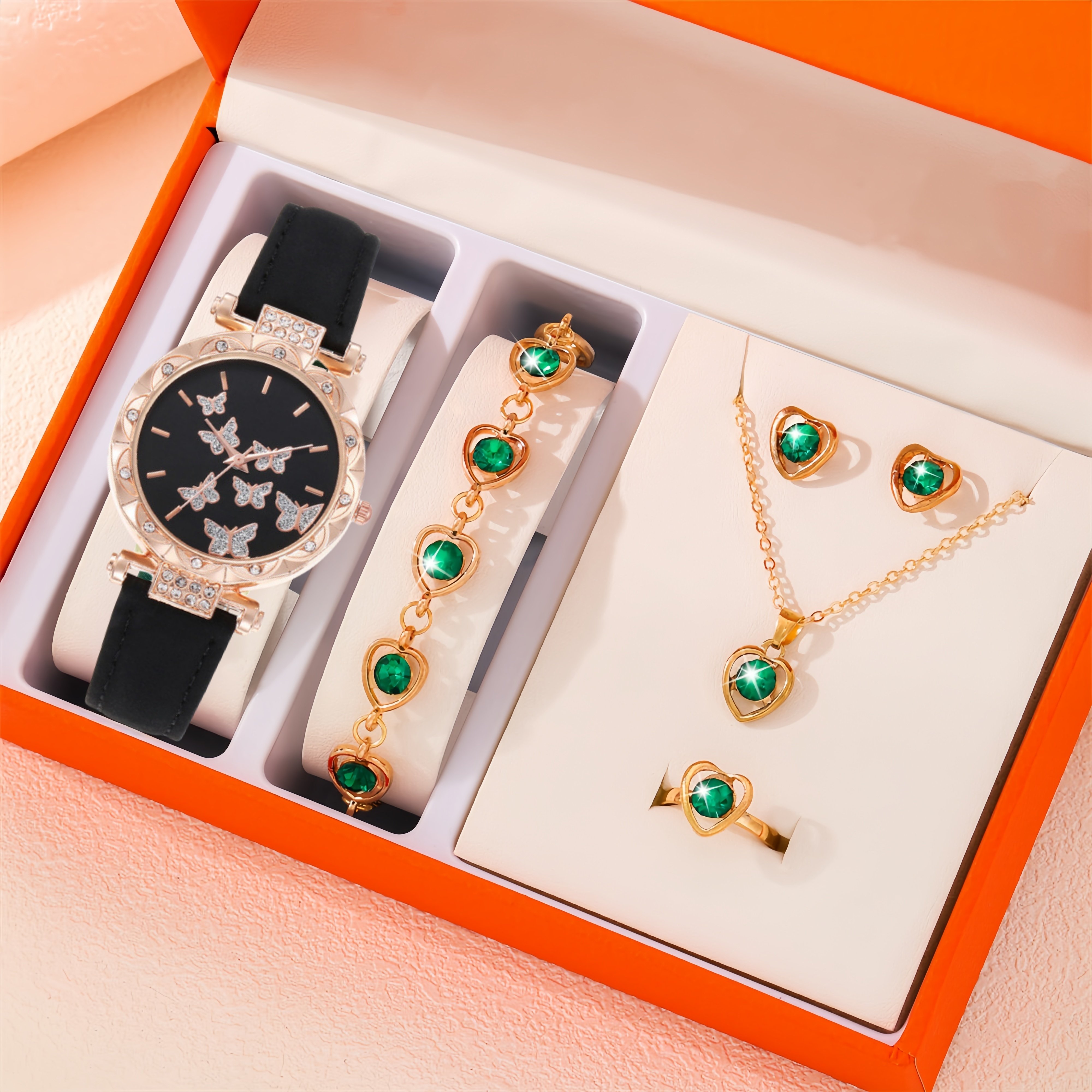 简约可调节合金项链女朋友圣诞节礼物礼盒装小众ins风蝴蝶锁骨链