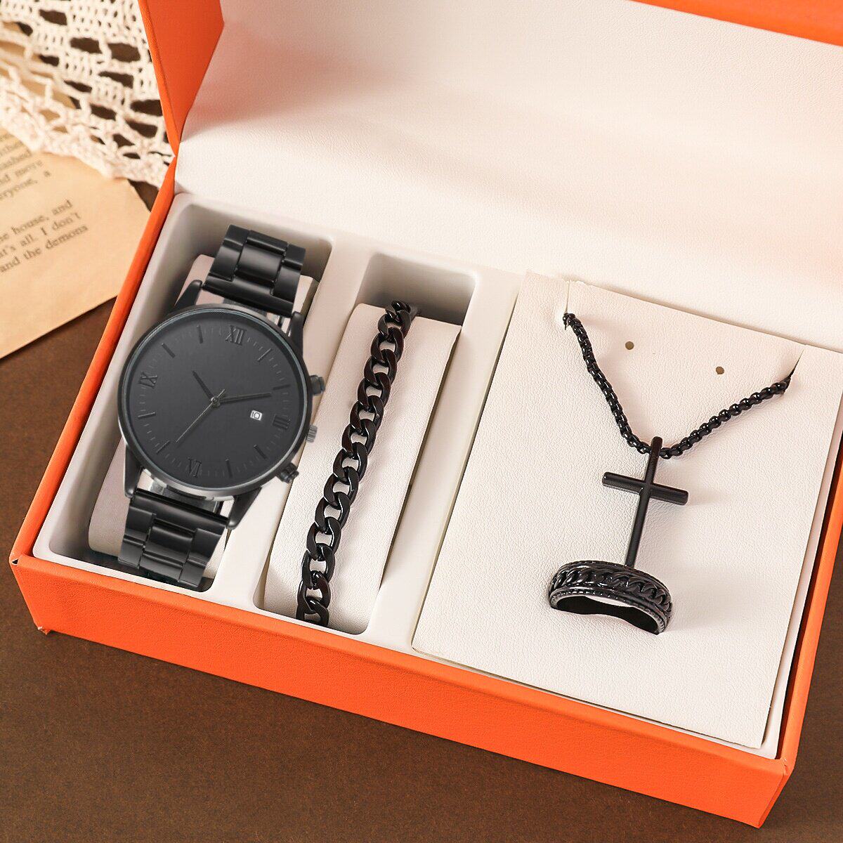 送男朋友情人节礼物礼盒装男士手表新款潮流帅气男款防水时尚腕表