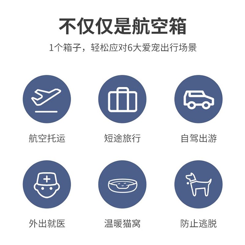 猫咪航空箱狗狗托运箱车载狗笼子宠物外出便携小型中型大型犬专用