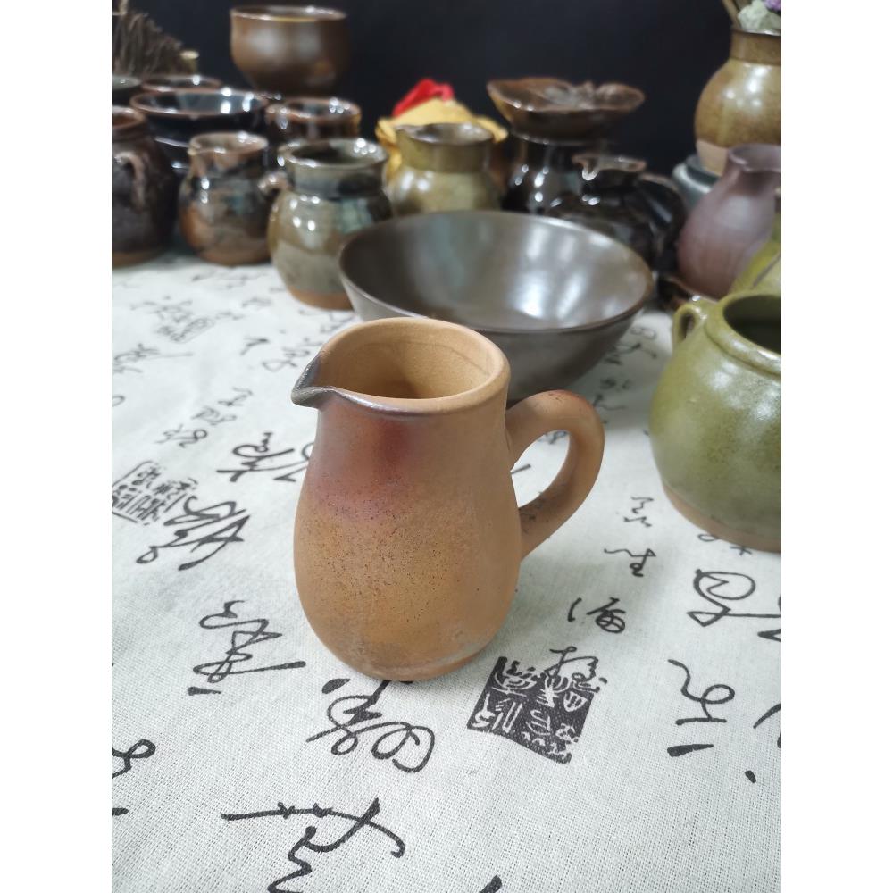 高档纯手工分酒器2两100ml传统土陶罐酒具工艺品粗陶老式家用精致