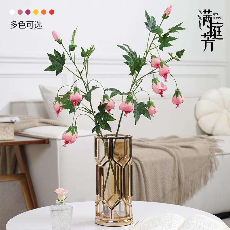 满庭芳金铃花仿真花家居装饰摆设假花客厅花束餐桌高品质花艺摆件